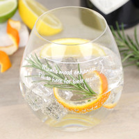 Engraved 'Mums Mood Enhancer' Glass Tumbler